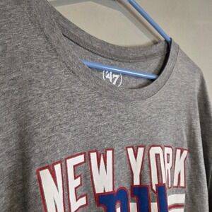 47 Brand New York Giants NFL T-Shirt Mens Large Gray Graphic Tee Cotton Blend L